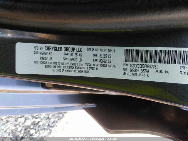 Chrysler 200 C 2015 1C3CCCCB6FN607751 Image 10