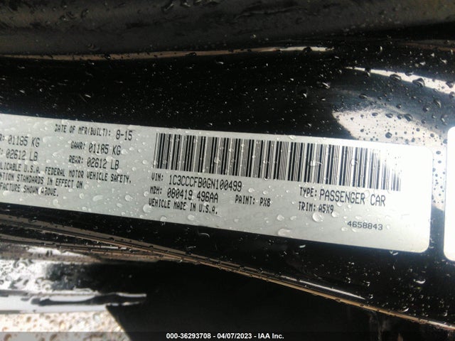 Chrysler 200 LX 2016 1C3CCCFB0GN100499 Image 9