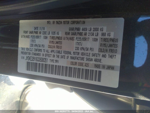 Mazda CX-5 SPORT 2016 JM3KE2BY8G0898051 Image 10