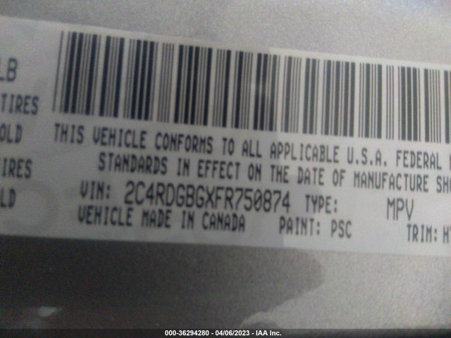 Dodge Grand Caravan Se 2015 2C4RDGBGXFR750874 Image 9