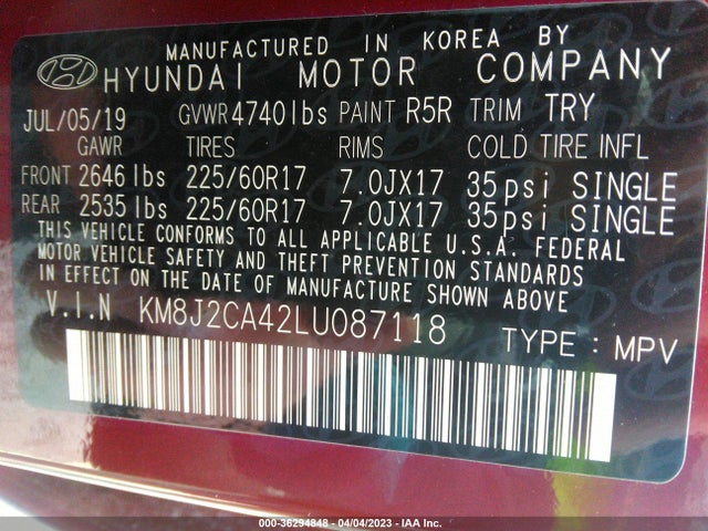Hyundai TUCSON SE 2020 KM8J2CA42LU087118 Image 9