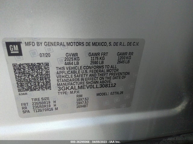 GMC Terrain Sle 2020 3GKALMEV0LL308112 Image 9