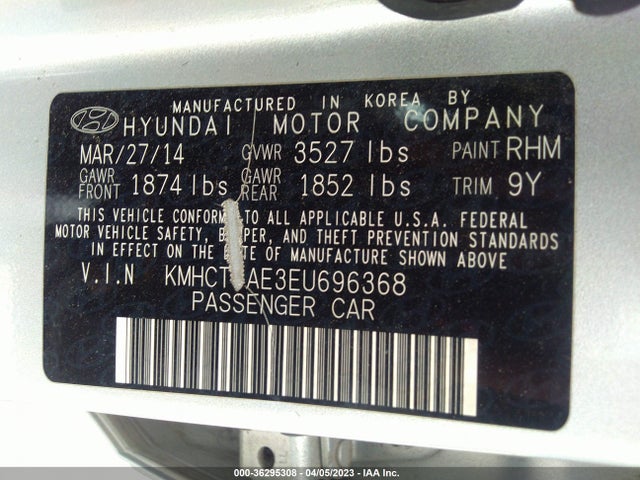 Hyundai ACCENT GLS 2014 KMHCT4AE3EU696368 Image 10