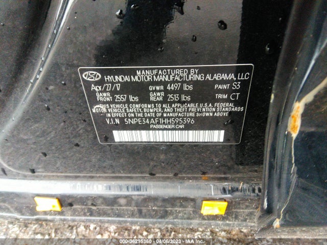 Hyundai Sonata Sport 2017 5NPE34AF1HH595396 Image 11