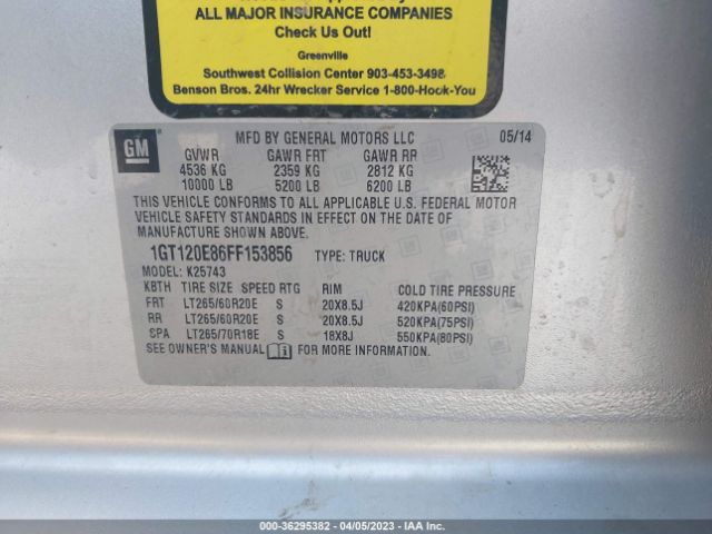 1GT120E86FF153856 GMC Sierra 2500hd Denali