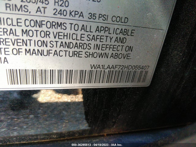 WA1LAAF72HD055407 Audi Q7 Premium Plus