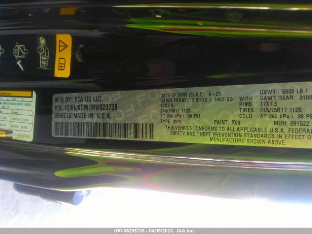 1C4HJXDM1MW823738 Jeep Wrangler Unlimited Sport S