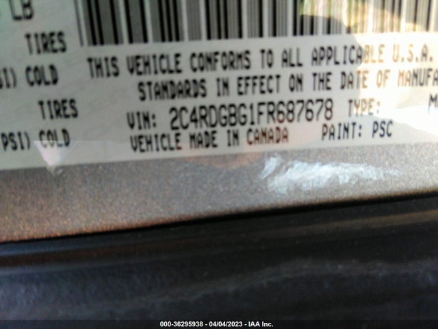 Dodge Grand Caravan Se 2015 2C4RDGBG1FR687678 Image 9