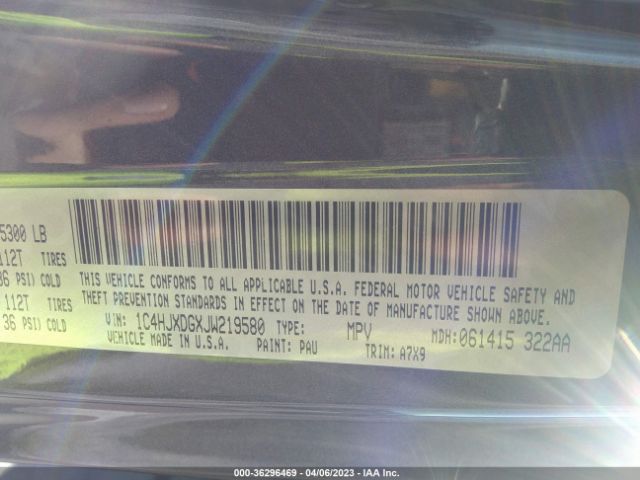1C4HJXDGXJW219580 Jeep Wrangler Unlimited Sport