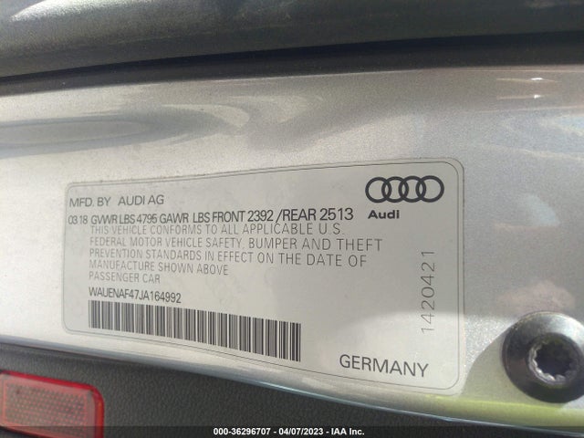 WAUENAF47JA164992 Audi A4 Premium Plus
