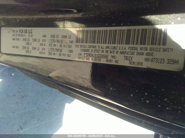 3C6MR5AJ3JG320302 RAM 2500 Tradesman