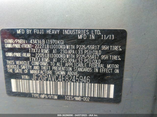 JF2GPAVC4E8245946 Subaru Xv Crosstrek Premium