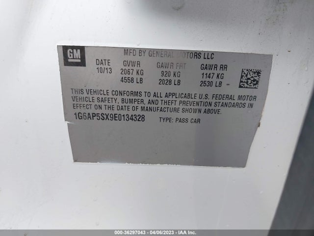 1G6AP5SX9E0134328 Cadillac Cts Sedan Rwd