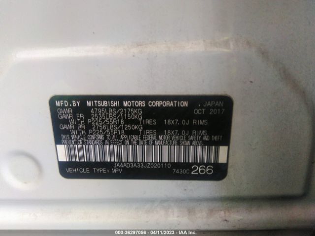 JA4AD3A33JZ020110 Mitsubishi Outlander Se/sel/le