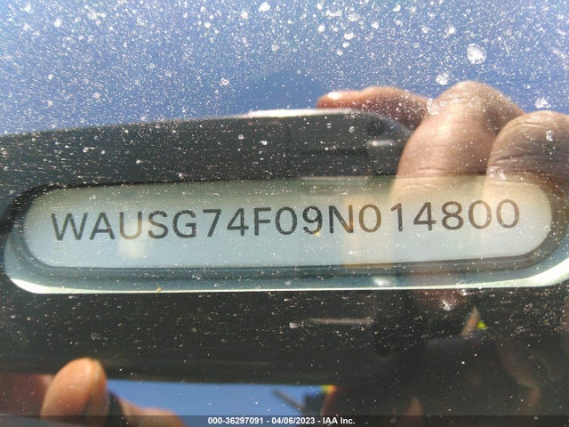 2009 AUDI A6 PREMIUM PLUS VIN: WAUSG74F09N014800