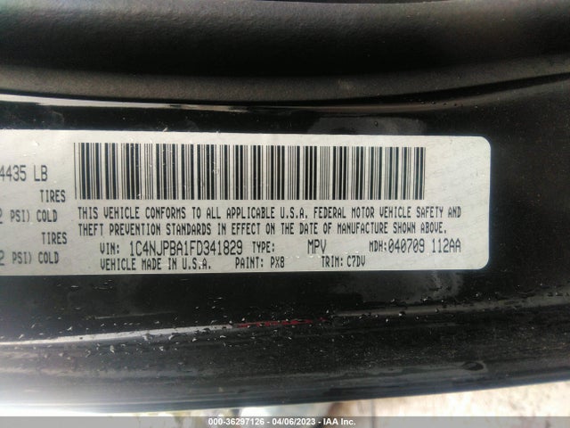1C4NJPBA1FD341829 Jeep Patriot Altitude Edition