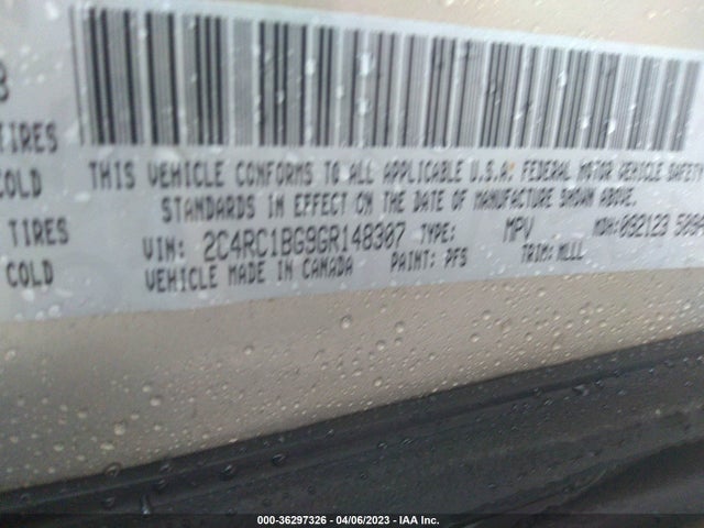 2C4RC1BG9GR148307 Chrysler Town & Country Touring