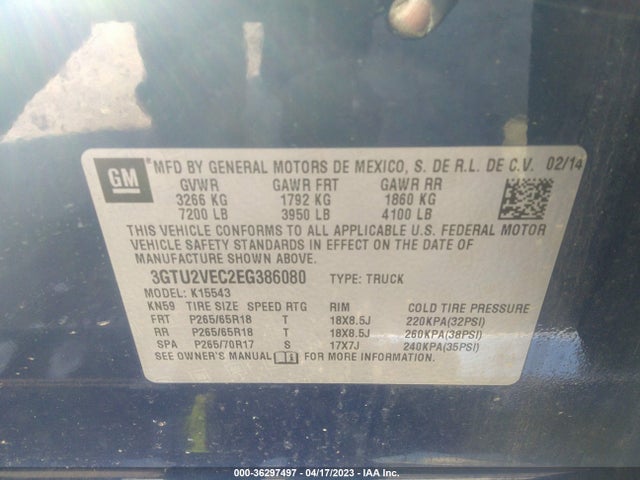 GMC Sierra 1500 Slt 2014 3GTU2VEC2EG386080 Image 10