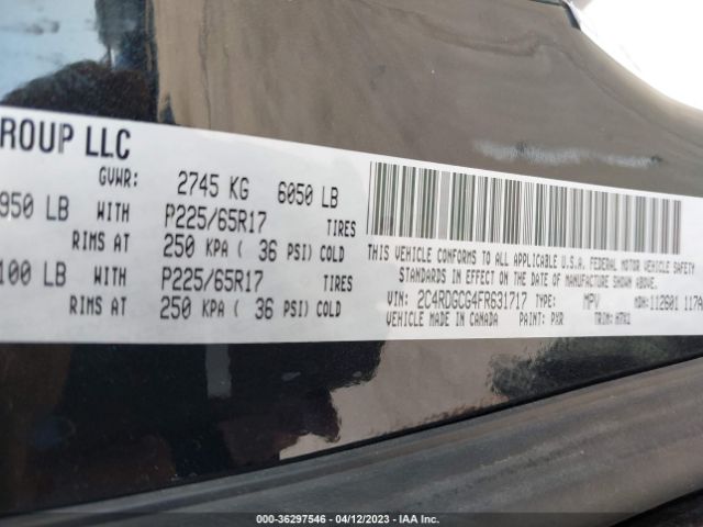 2C4RDGCG4FR631717 Dodge Grand Caravan Sxt