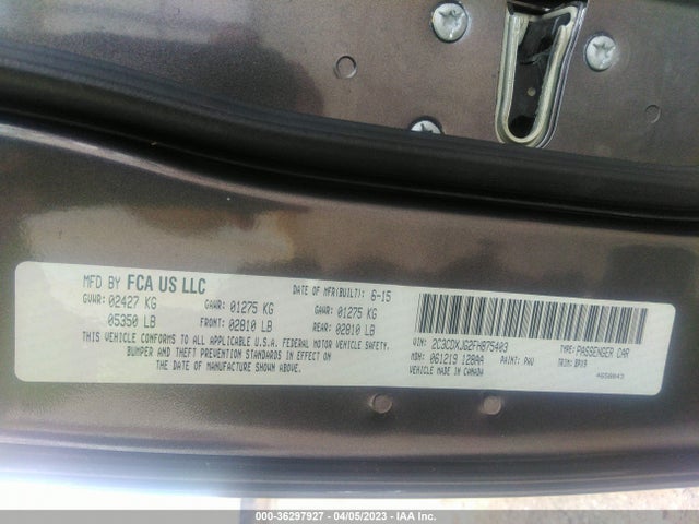 Dodge Charger Sxt 2015 2C3CDXJG2FH875403 Image 9