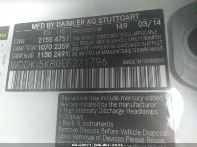 WDDKJ5KB0EF271796 Mercedes-Benz E-class E 350