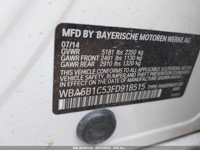 BMW 5 Series 535i 2015 WBA5B1C53FD918515 Image 9