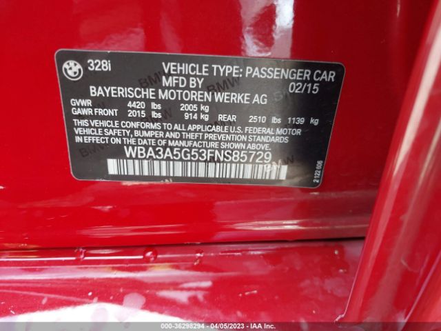 WBA3A5G53FNS85729 BMW 3 Series 328i