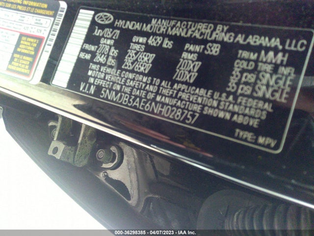 Hyundai TUCSON SEL 2022 5NMJB3AE6NH028757 Image 9