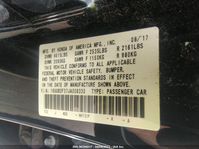 Acura TLX 2018 19UUB2F37JA008330 Image 9