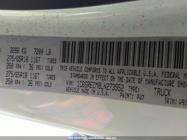 RAM 1500 Tradesman 2020 1C6SRECM8LN273552 Image 10