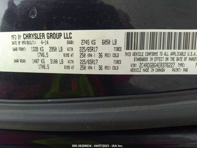 2C4RDGBG4ER376227 Dodge Grand Caravan Se