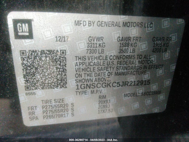 Chevrolet Suburban Ls 2018 1GNSCGKC5JR212915 Image 10