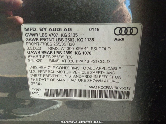 Audi Q3 Premium Plus 2018 WA1HCCFS3JR025213 Image 9