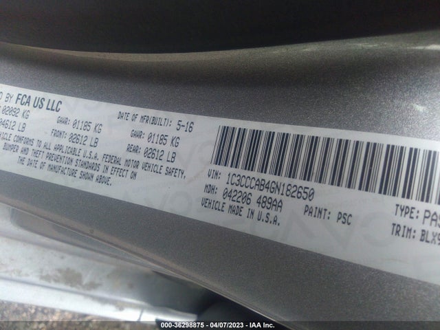 Chrysler 200 Limited 2016 1C3CCCAB4GN182650 Image 9