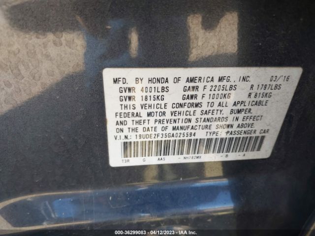 19UDE2F35GA025594 Acura ILX
