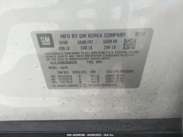 KL4CJASB9JB565250 Buick Encore Preferred