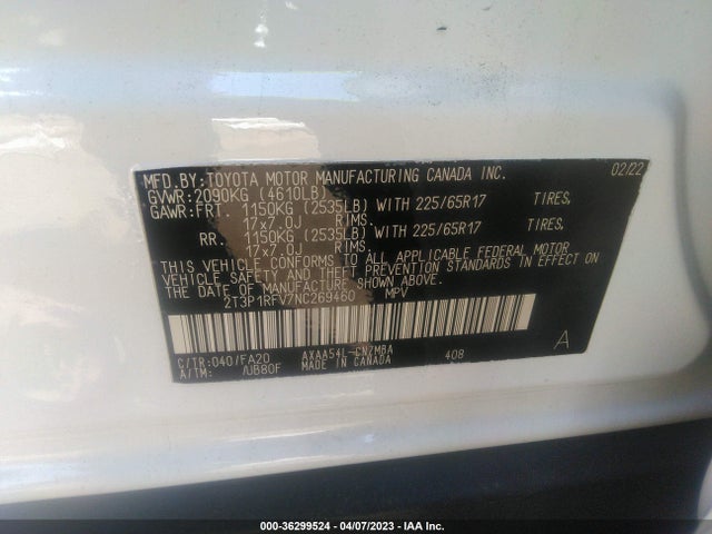 Toyota Rav4 Xle 2022 2T3P1RFV7NC269460 Image 11