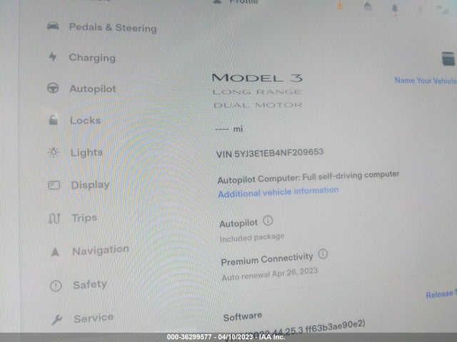 Tesla Model 3 Long Range 2022 5YJ3E1EB4NF209653 Image 7