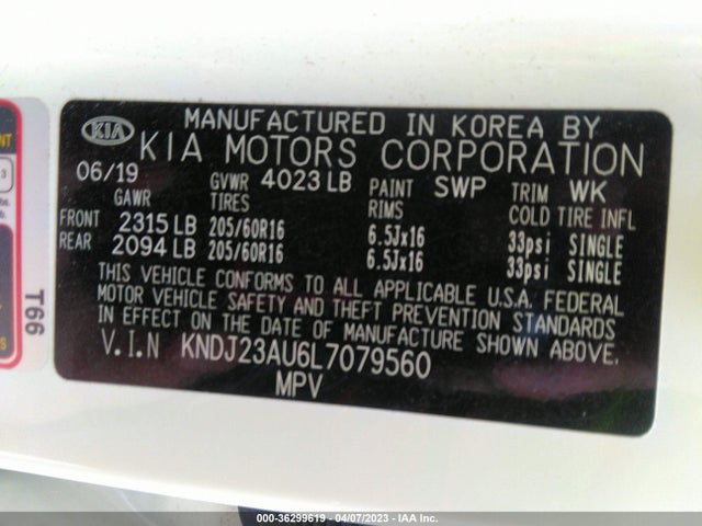 KIA SOUL LX 2020 KNDJ23AU6L7079560 Image 10