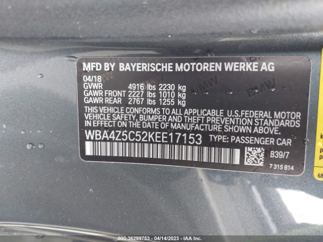 WBA4Z5C52KEE17153 BMW 4 Series 440i