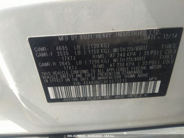 4S4BSBCCXF3273213 Subaru Outback 2.5i Premium
