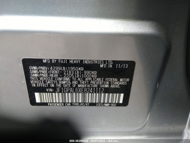 JF1GPAL6XE8241112 Subaru Impreza Wagon 2.0i Sport Premium