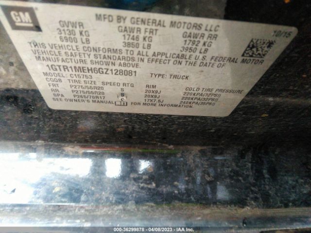 1GTR1MEH6GZ128081 GMC Sierra 1500 Sle
