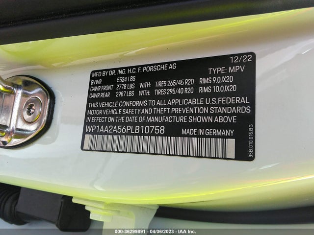 2023 Porsche Macan, VIN: WP1AA2A56PLB10758