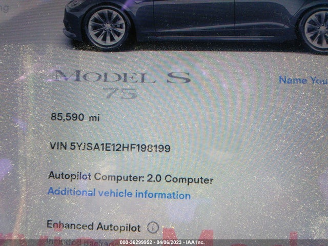 Tesla Model S 60/75 2017 5YJSA1E12HF198199 Image 7