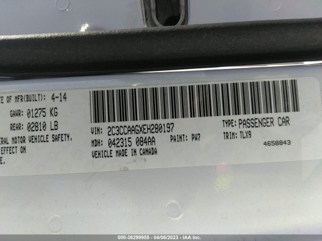 2C3CCAAGXEH280197 Chrysler 300