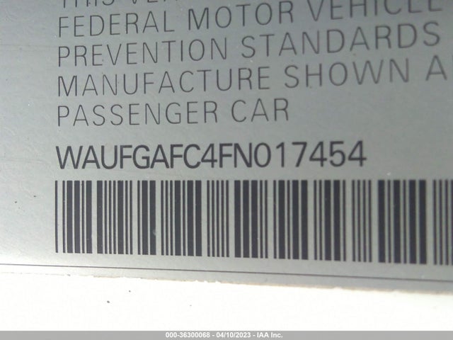 WAUFGAFC4FN017454 Audi A6 3.0t Premium Plus