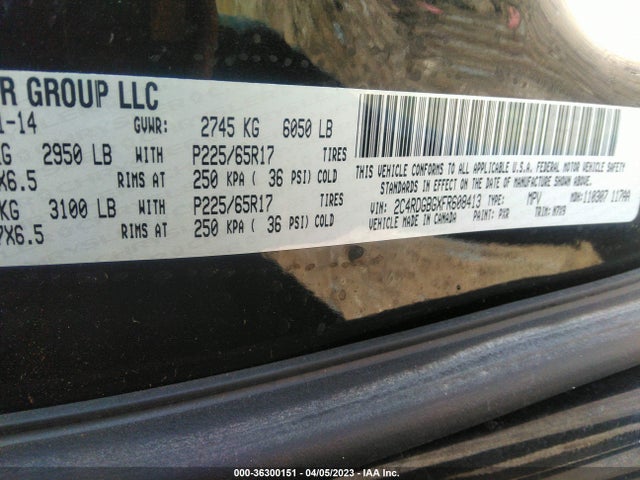Dodge Grand Caravan Se 2015 2C4RDGBGXFR608413 Image 9