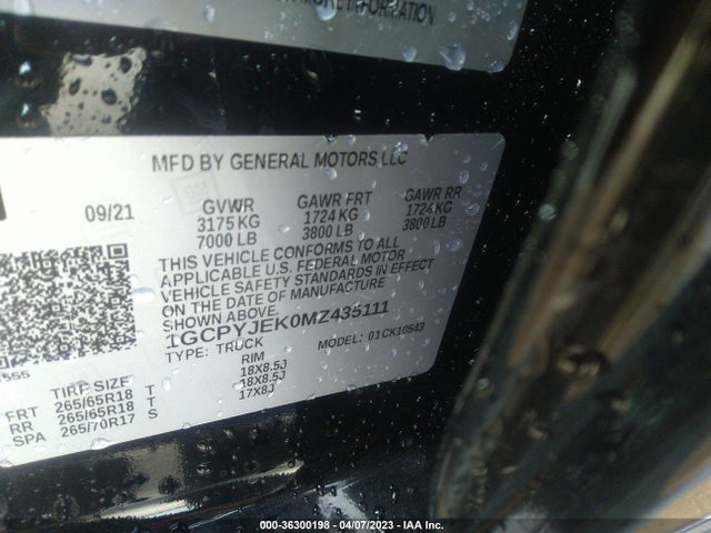 Chevrolet Silverado 1500 Lt 2021 1GCPYJEK0MZ435111 Image 9