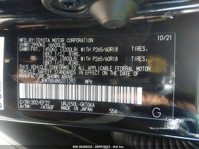 JTJKM7BX4N5311292 Lexus Gx Gx 460